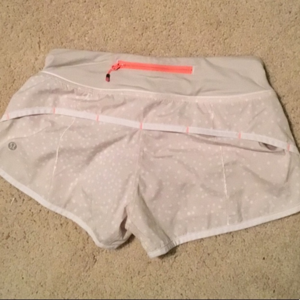 Lululemon White Running Shorts