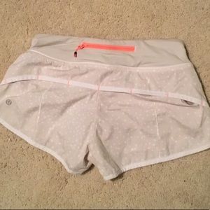 Lululemon White Running Shorts