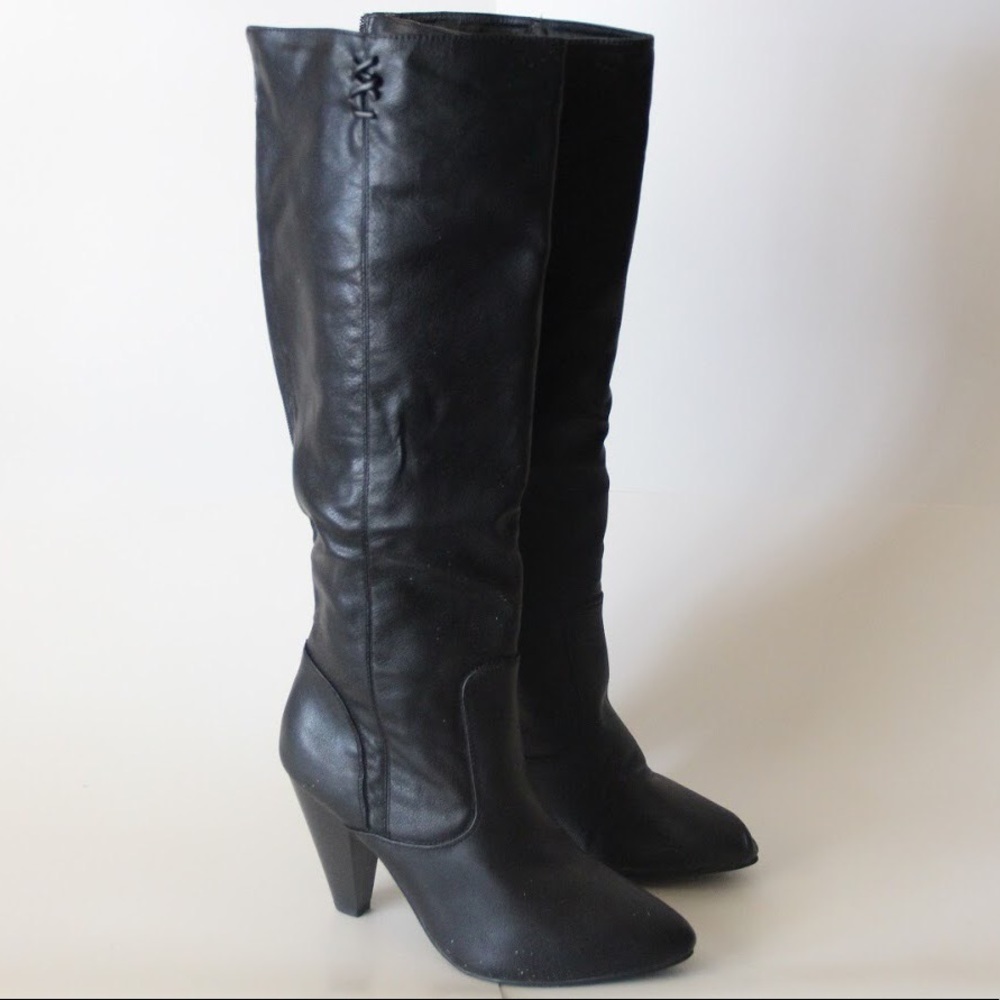 NEW Black Tall Heel Fashion Boot