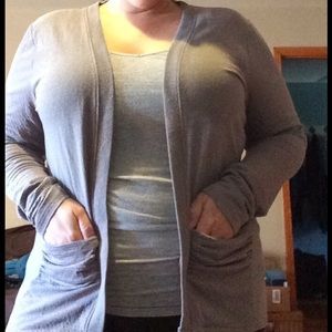Gray lightweight cardigan