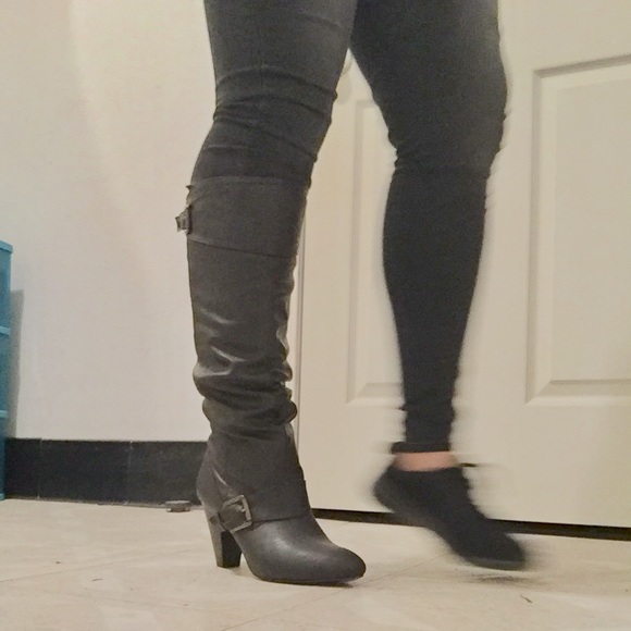 NEW Dark Brown Tall Slip On Boot with Heel - Picture 6 of 6