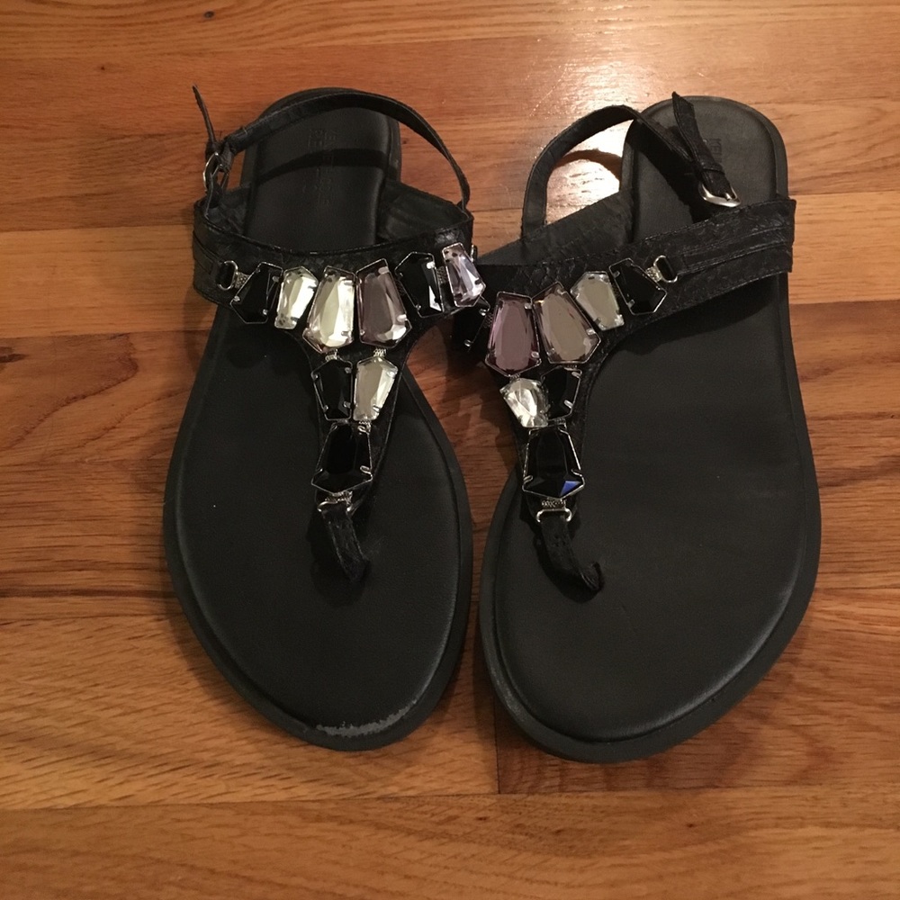 Jeweled thong sandals