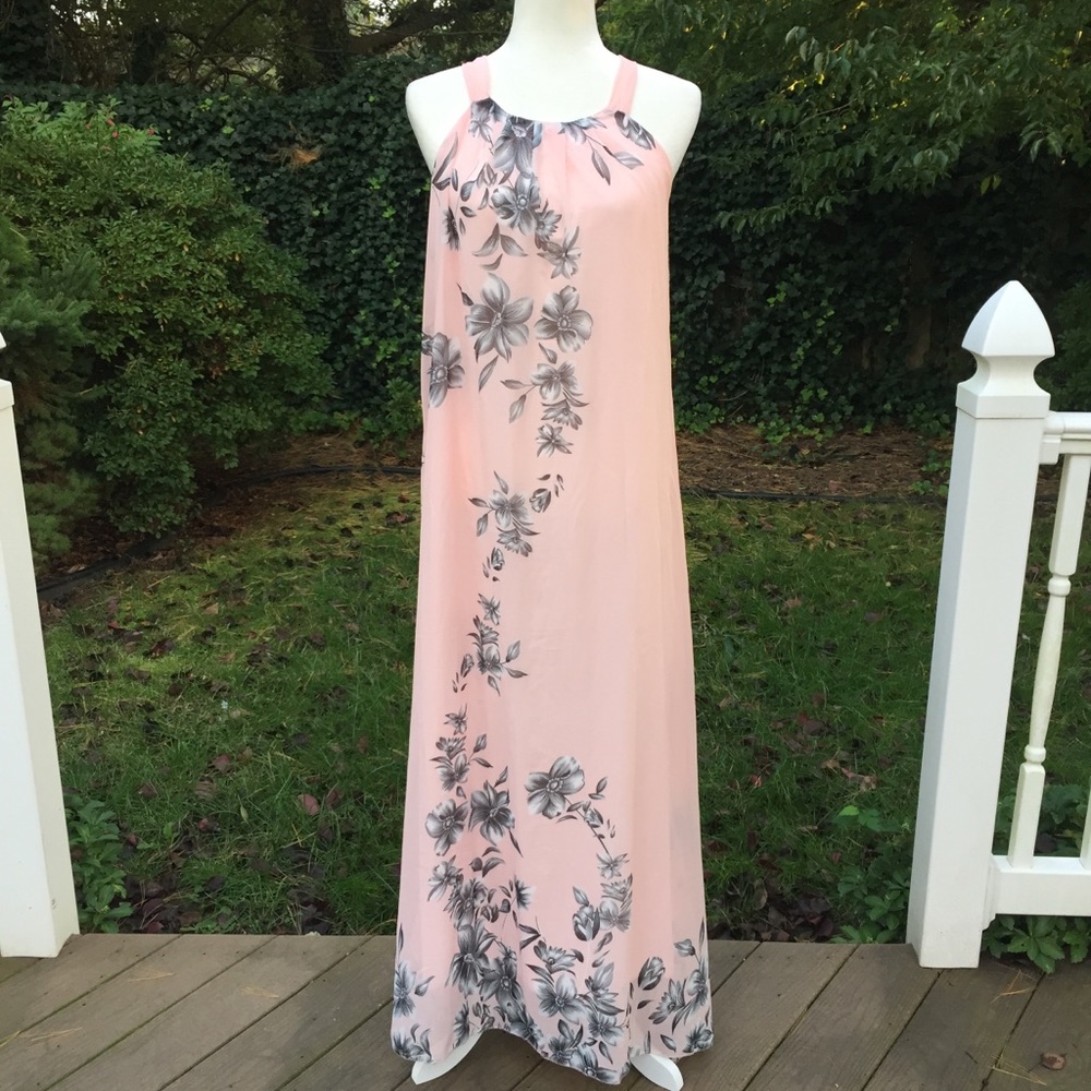 NWT Women's Chiffon Floral Long Dress
