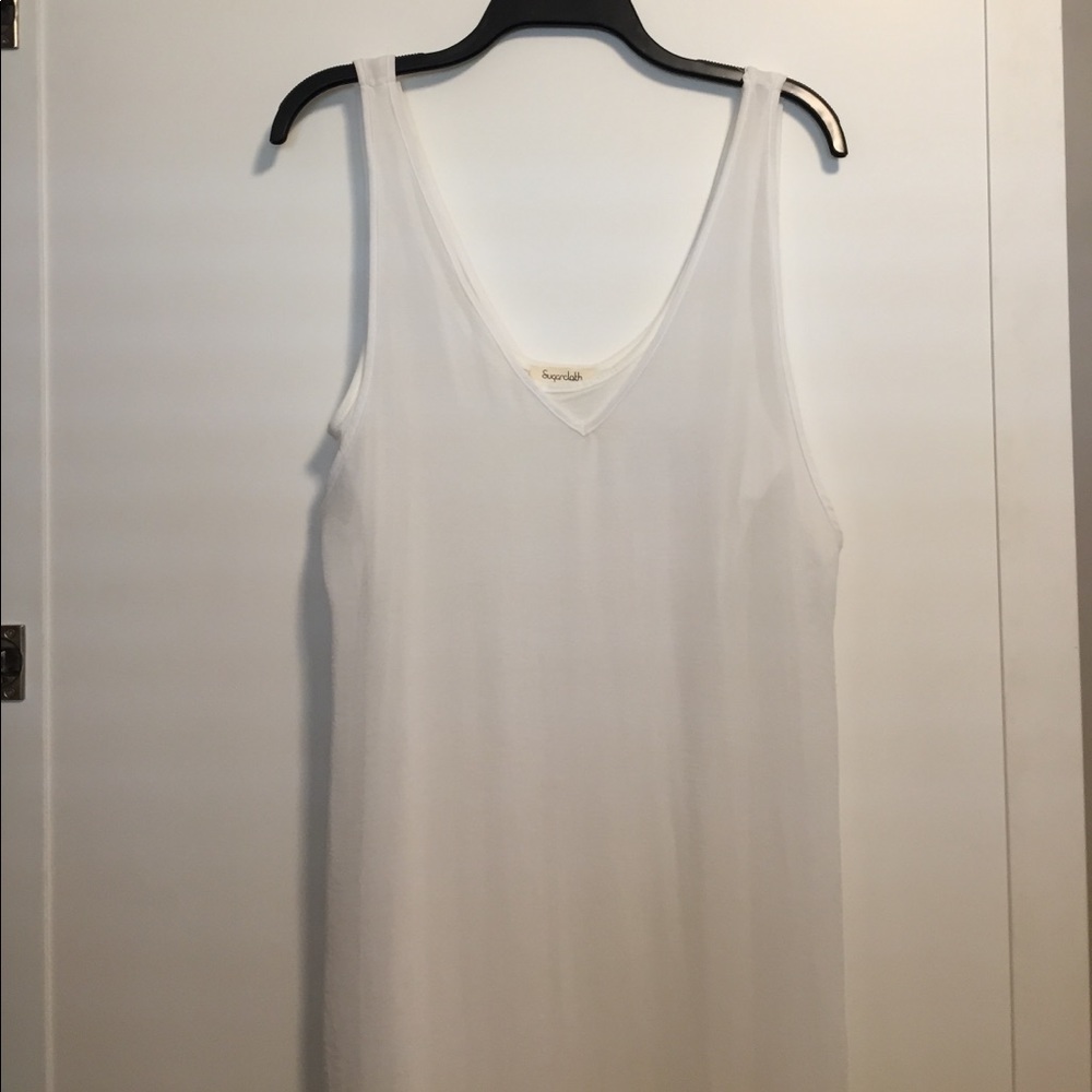 Sheer layer tank dress