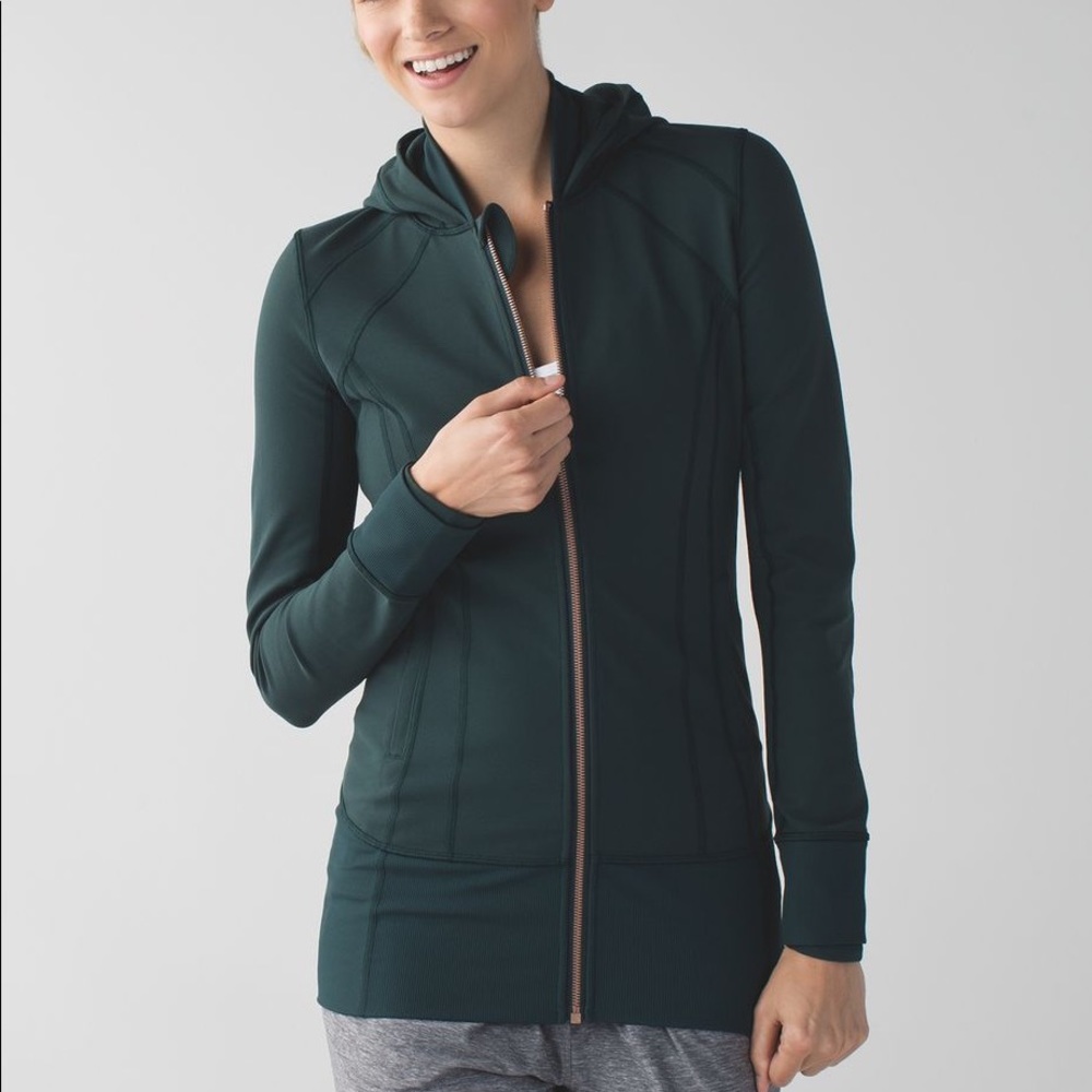Lululemon Daily Practice Jacket in Dark Fuel sz 6