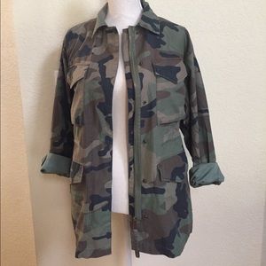 Topshop ‘Sandy’ Camo Print Shirt Jacket Size 8(US)