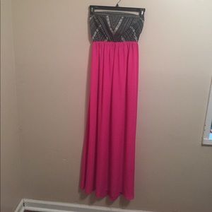 Pink maxi dress