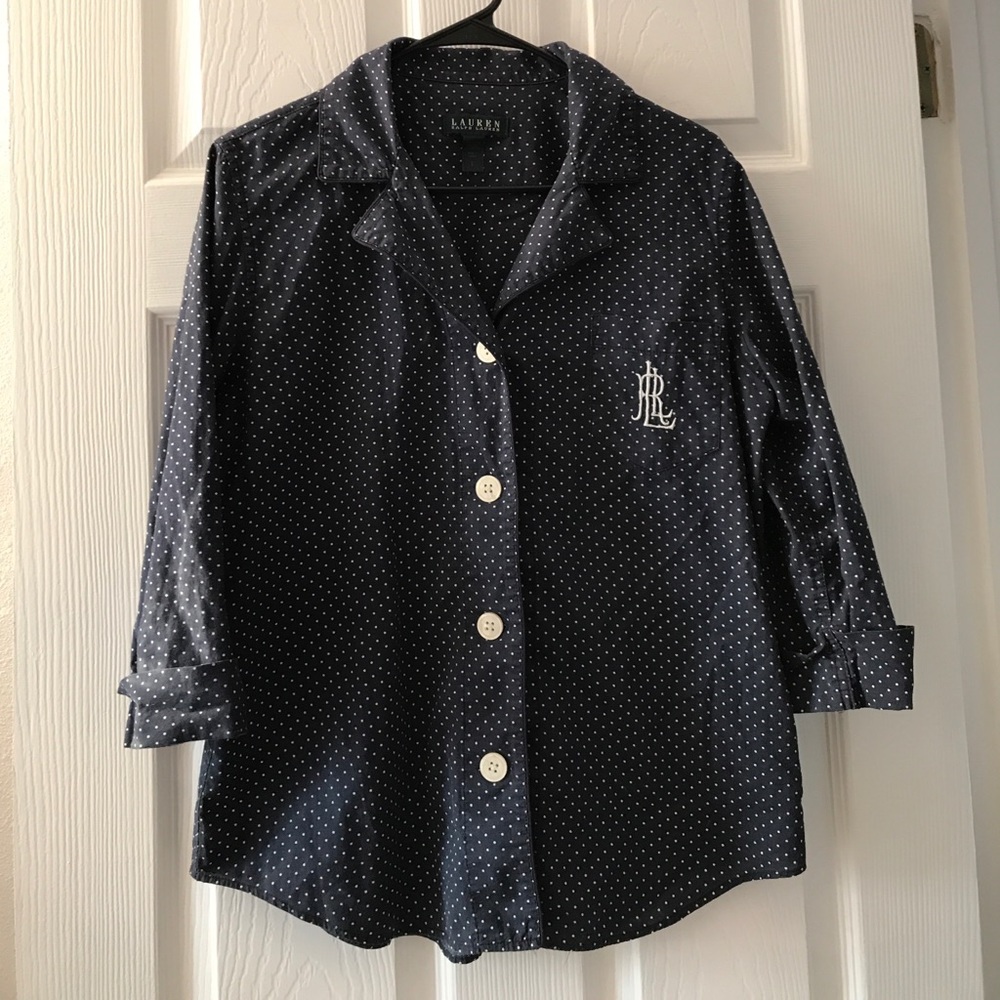 Ralph Lauren polka dot pajama top