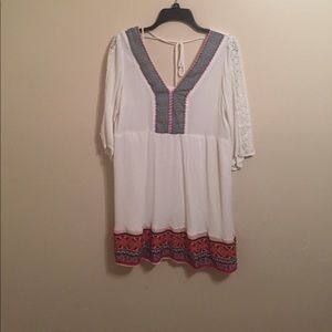 White bohemian dress