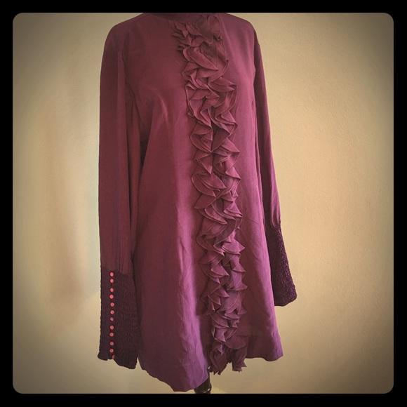 Gorgeous Silk Ruffle Dress - Picture 3 of 6