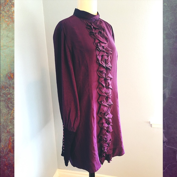 Gorgeous Silk Ruffle Dress - Picture 2 of 6