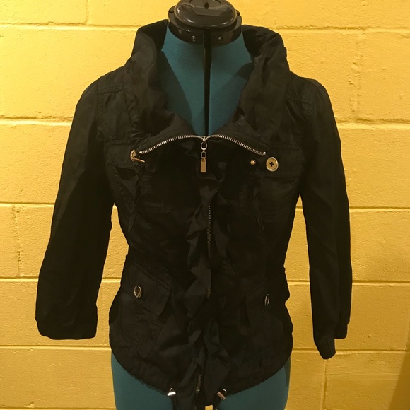 White House Black Market Jackets & Blazers - Gorgeous, Lightweight, Ruffle Front, WHBM Jacket!