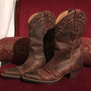 Leather western boots