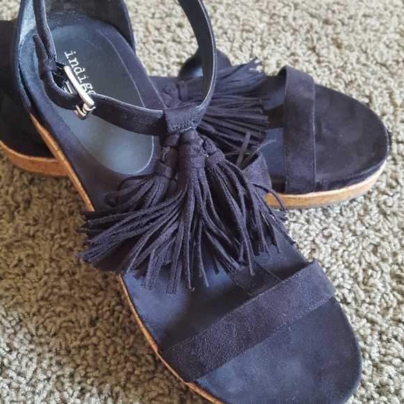 Indigo Shoes - INDIGO TASSLED SANDLES