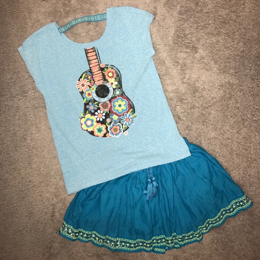 Justice Shirt and Skirt set Size 10/12