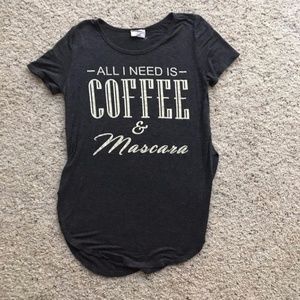 Coffee and Mascara Tunic Shirt Gray sz med