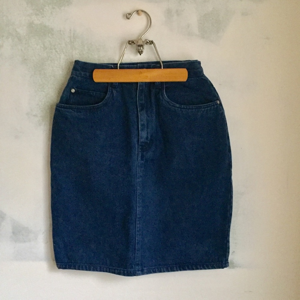 Vintage Hi-Waisted Jean Skirt