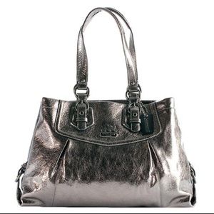Coach Madison Carryall Pewter Metallic