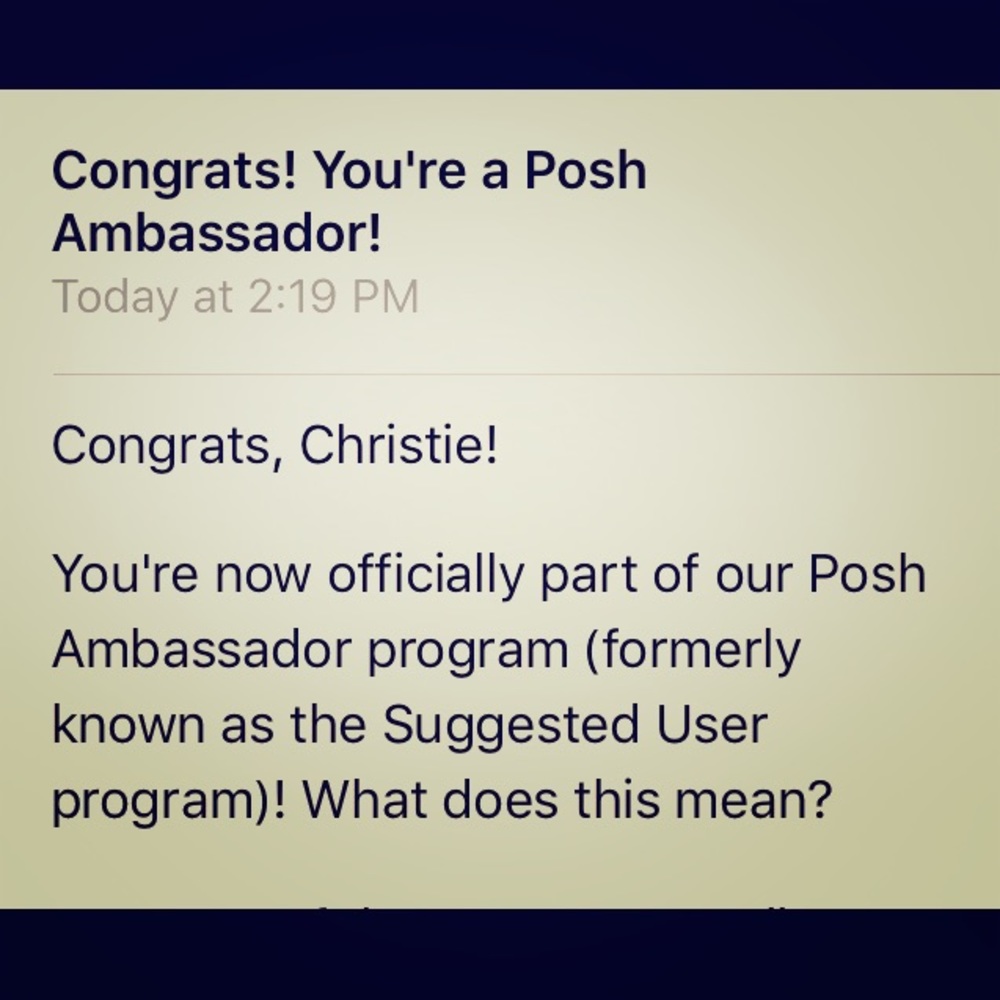 🎉🎊 IM A POSH AMBASSADOR 🎊🎉