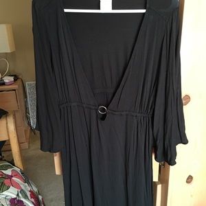 Black shirt dress that can be used as a coverup