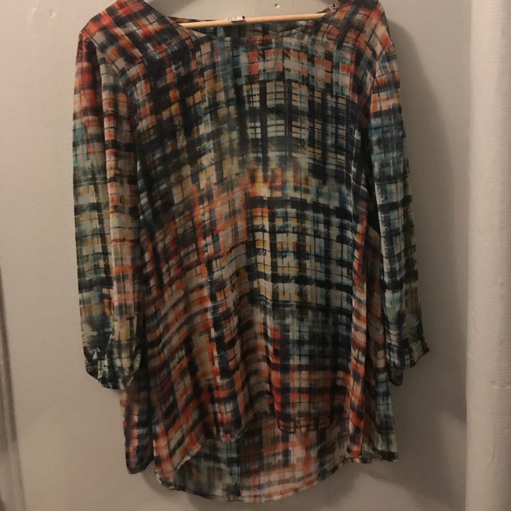 Printed Cut Out Blouse