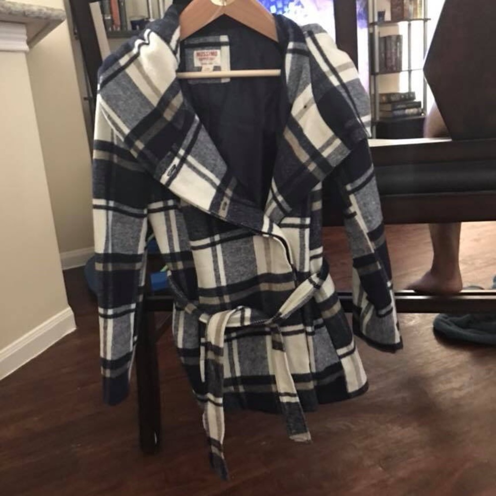 Plaid wrap jacket