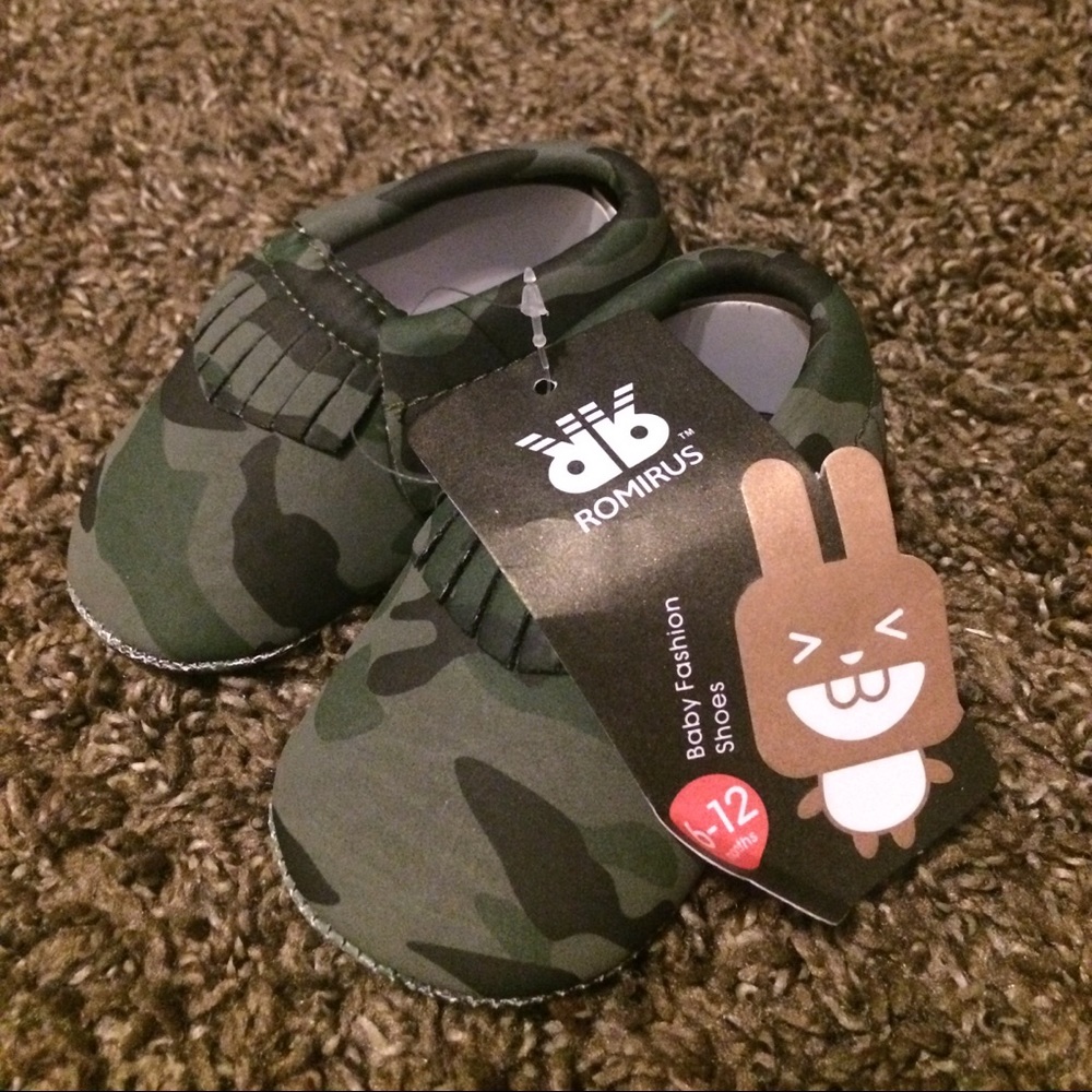 Green Camo Baby Mocs