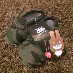 Green Camo Baby Mocs