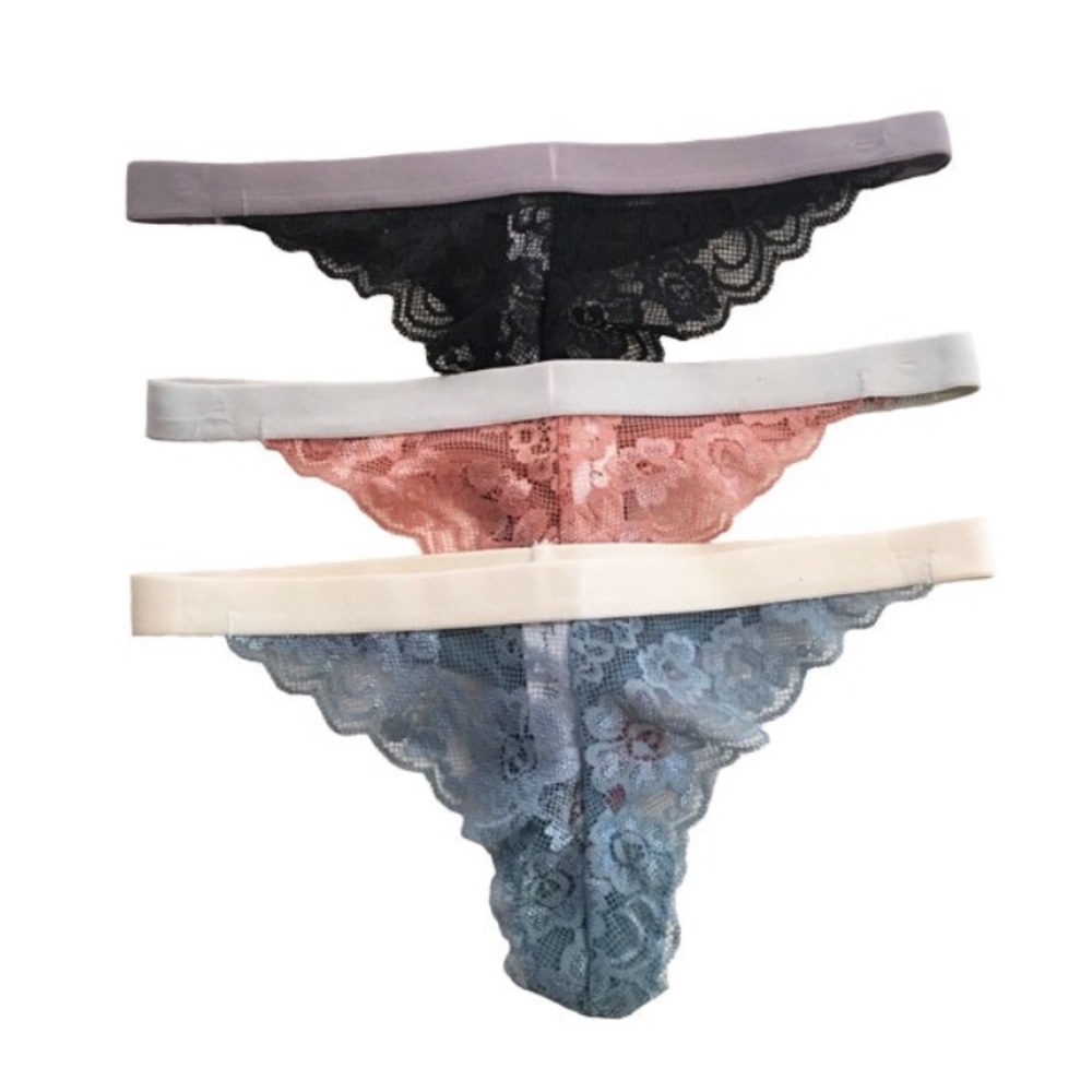 ✨NWT✨ Elastic band Lace thong bundle 💕