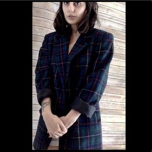 Vintage Oversized Plaid Blazer