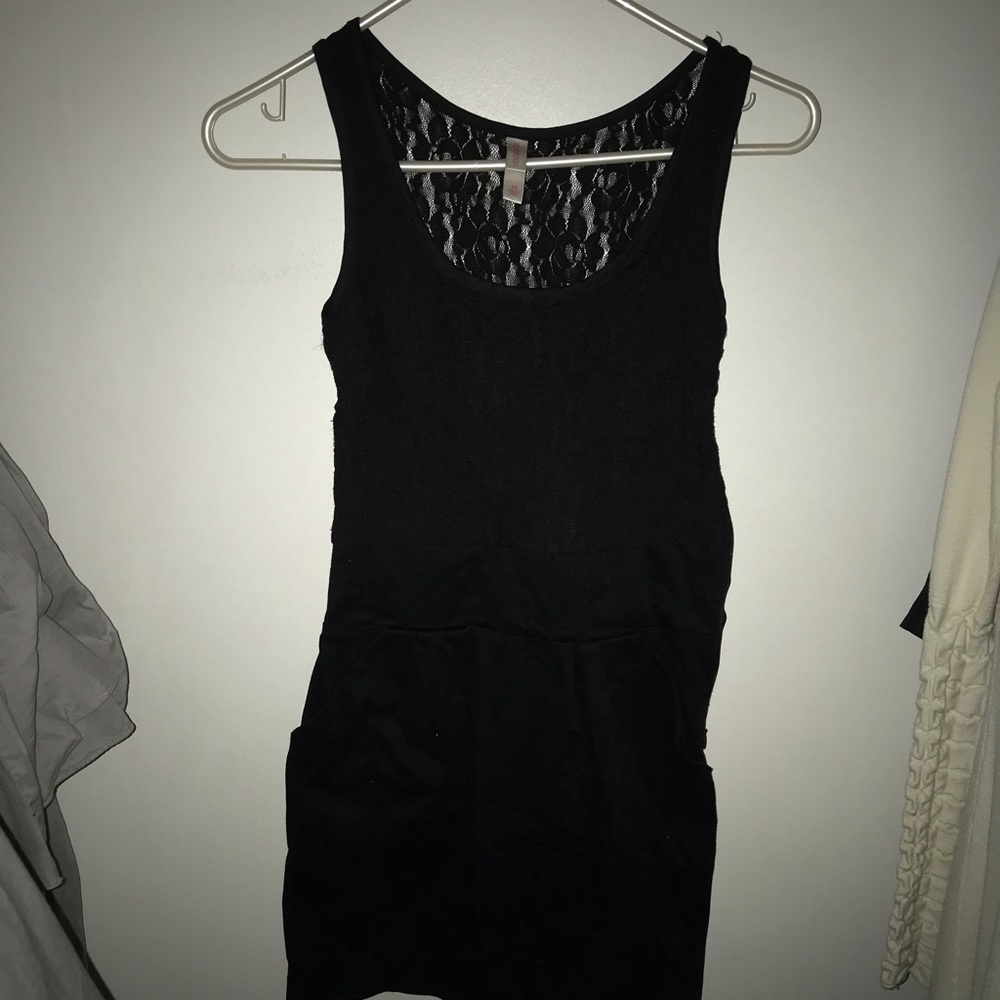 Black mini dress