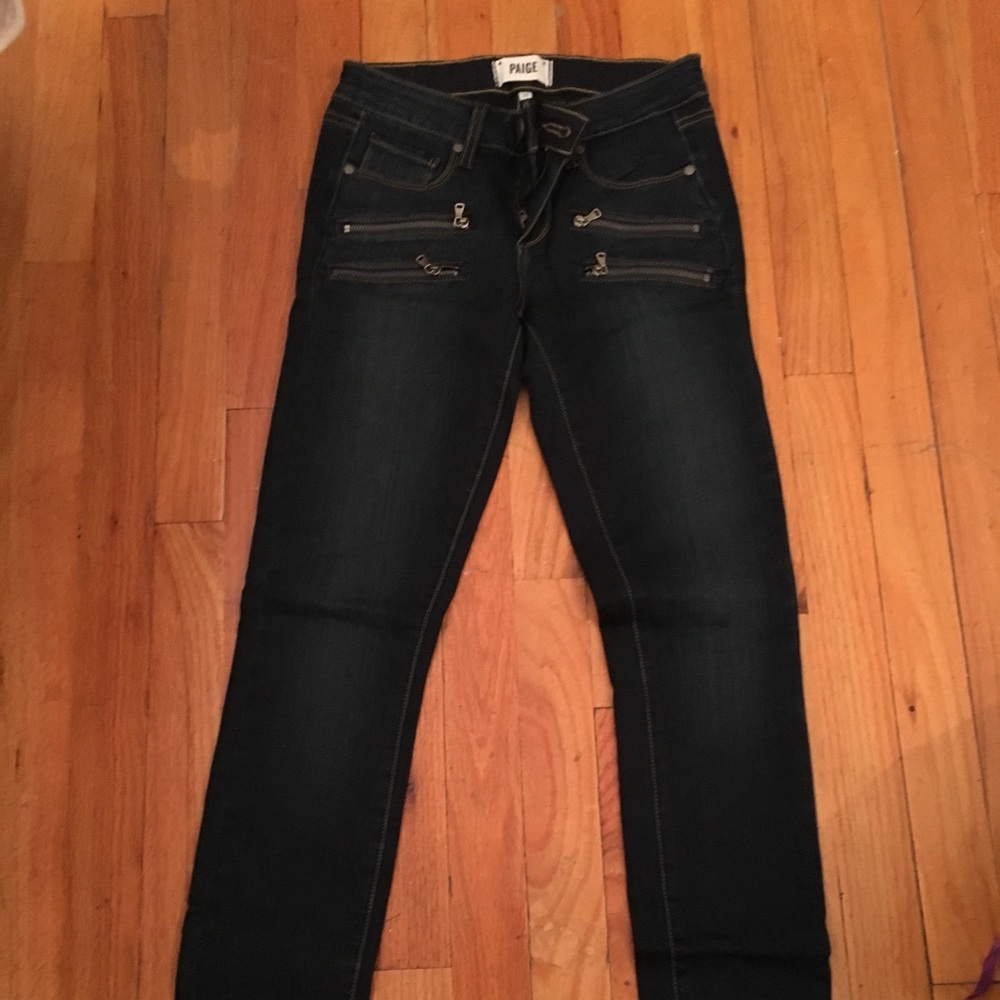 Paige zip pockets skinny jeans never been worn