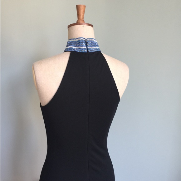 bebe // Jeweled Collar Halter Dress // NWOT - Picture 2 of 5