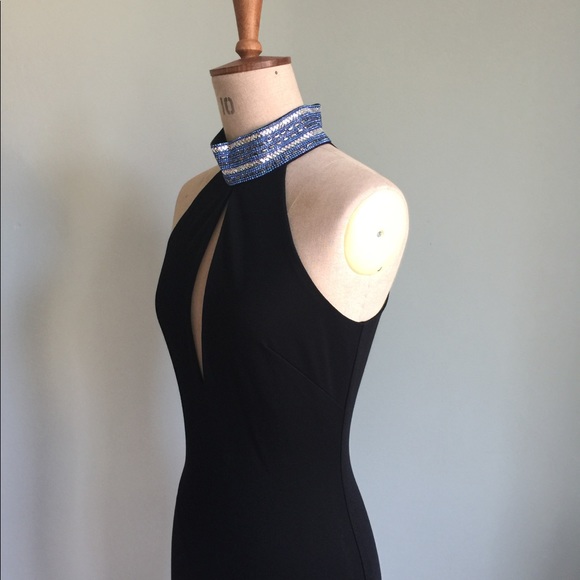 bebe // Jeweled Collar Halter Dress // NWOT - Picture 3 of 5