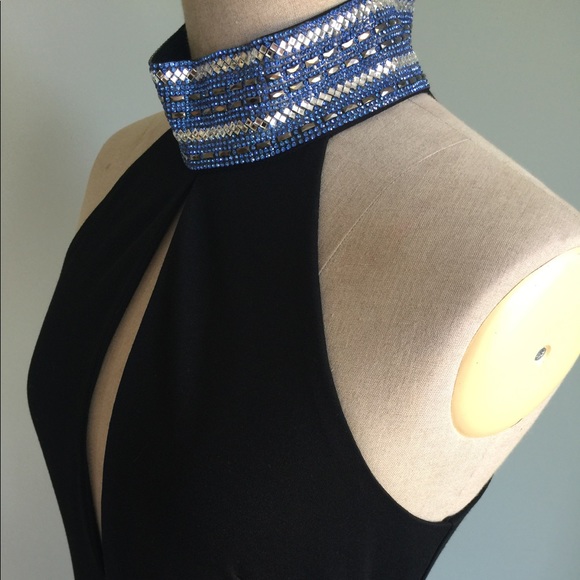 bebe // Jeweled Collar Halter Dress // NWOT - Picture 4 of 5
