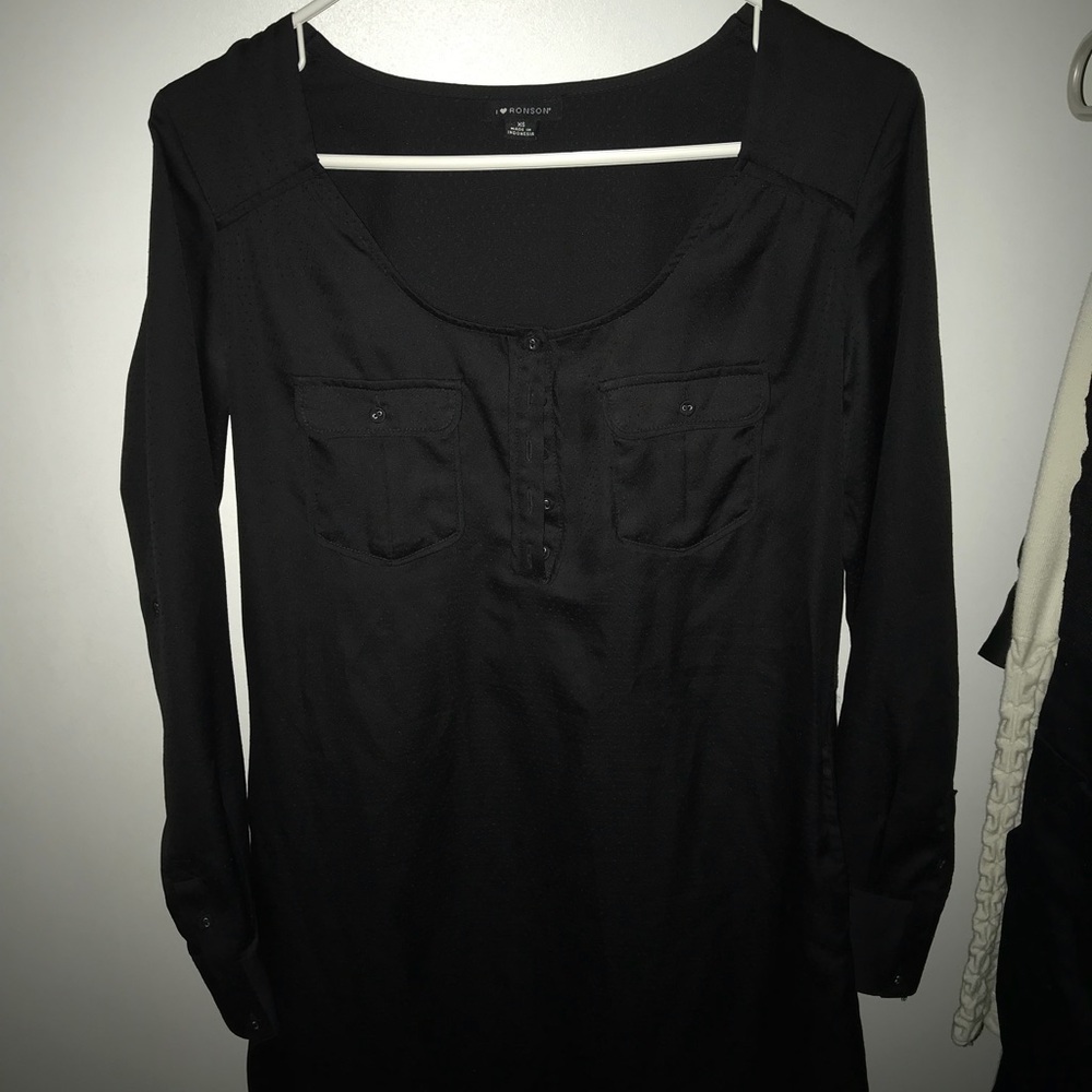 Black shirt dress