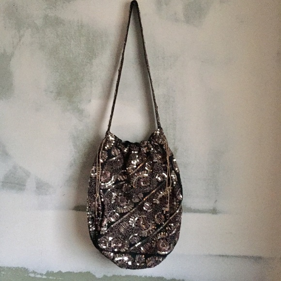 Phyllis Leibowitze Sequins & Beaded Hobo Purse - Picture 1 of 6