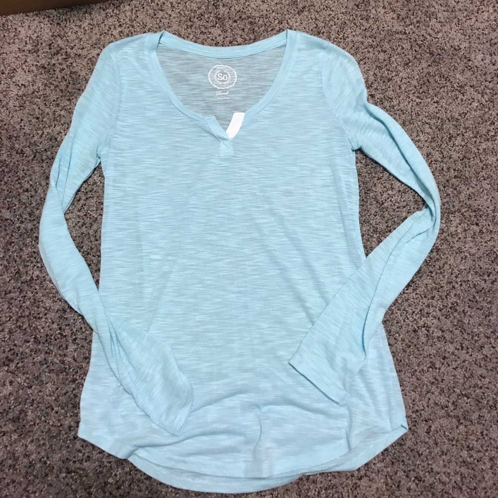 Light blue burnout long sleeve