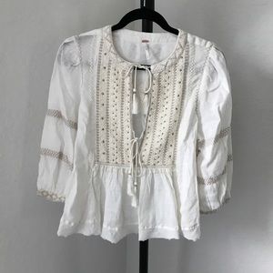 Free People peasant top - off white