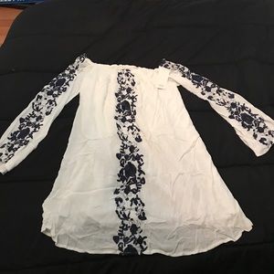 Boho Babe Embroidery Shift Dress