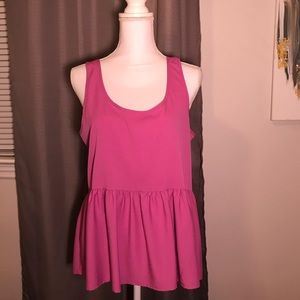 American Eagle flowy peplum tank