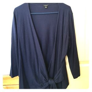 Faux wrap lightweight sweater Ann Taylor