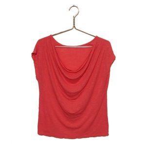 LOFT Coral drape front top