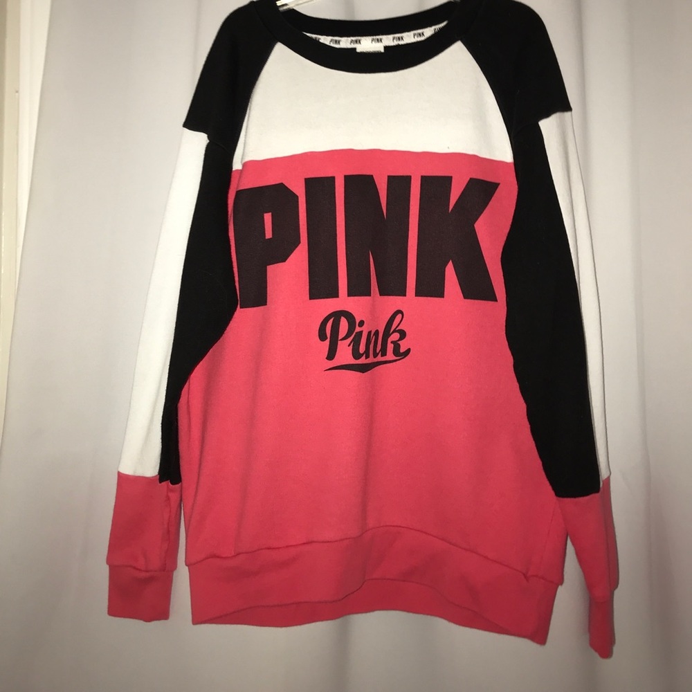 Pink, black and white PINK sweatshirt