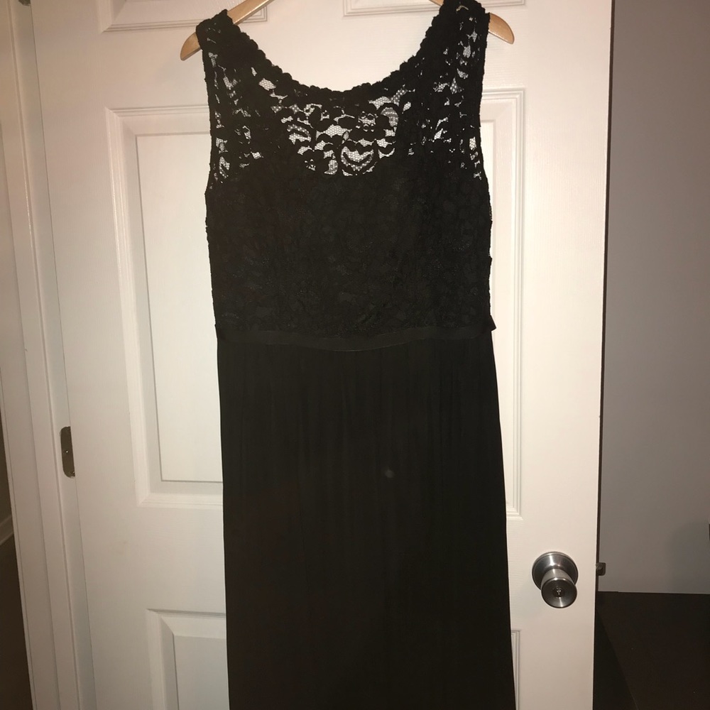 Black lace formal dress