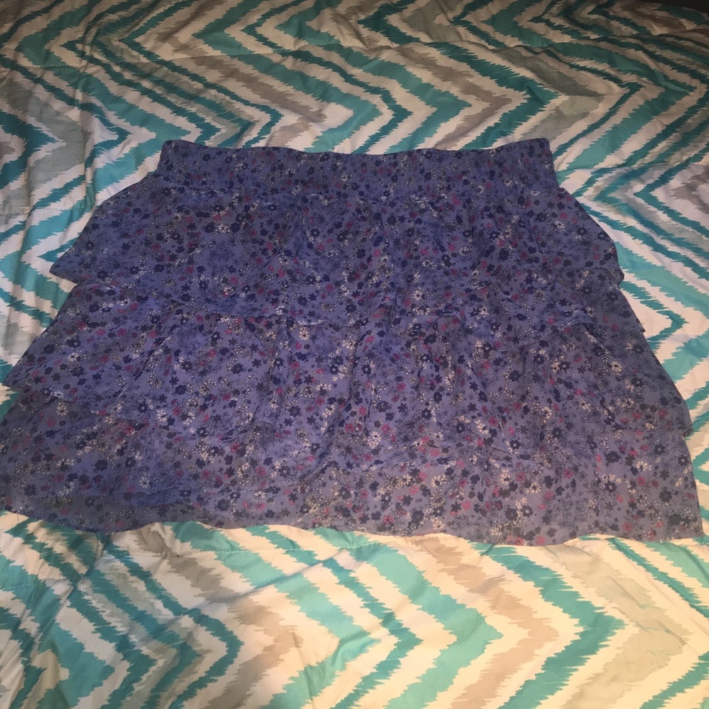 Blue floral skirt