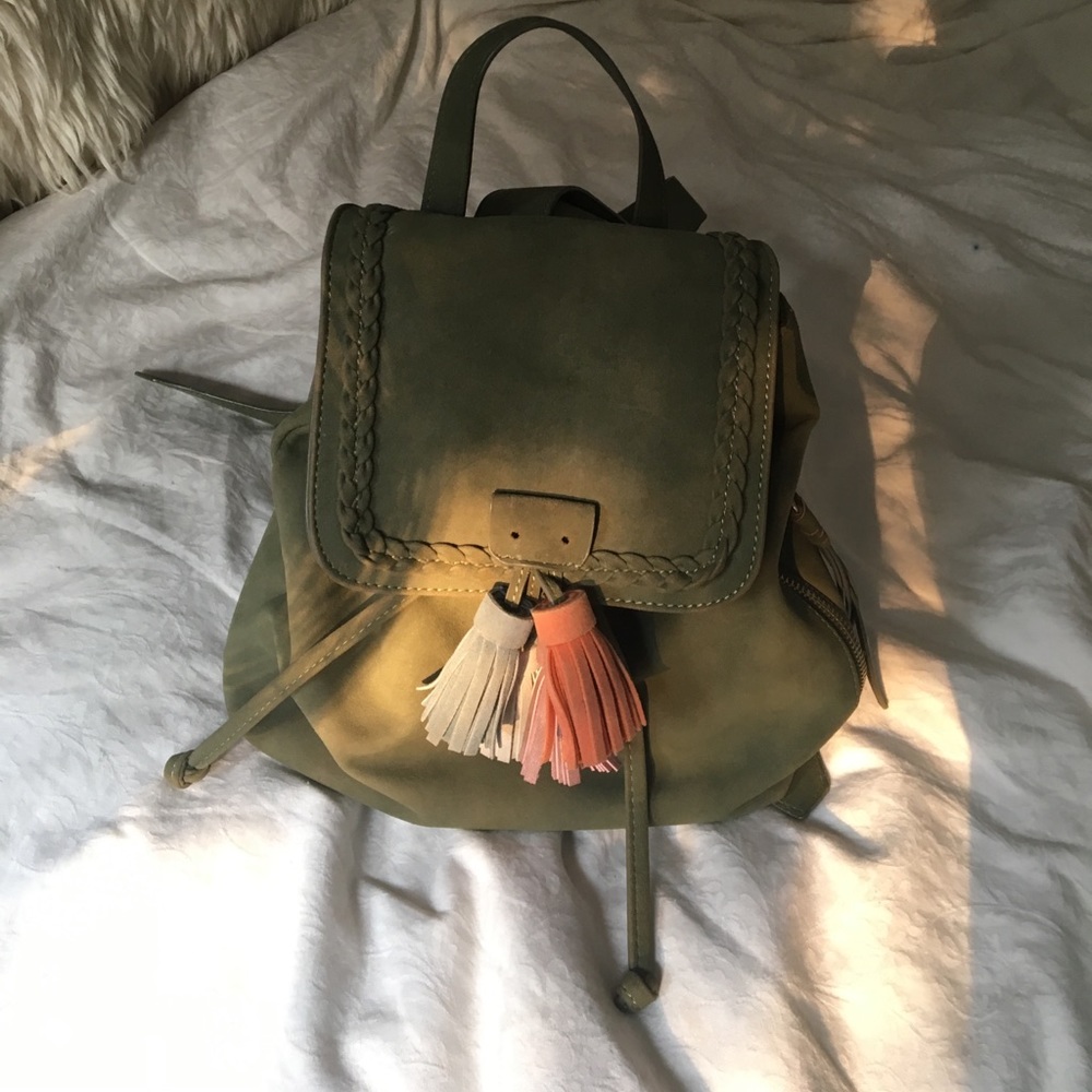 Olive Green Mini Backpack