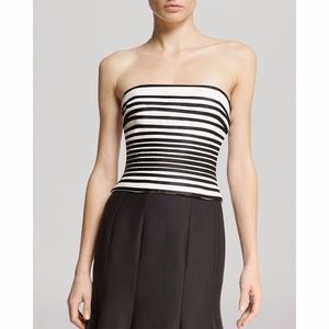 Sale! Halston Heritage Charm Strapless Striped Top