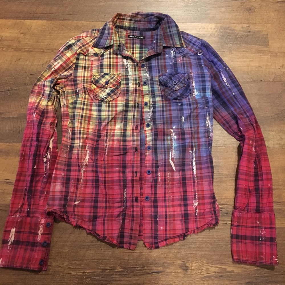 Acid wash Plaid Small Krush
