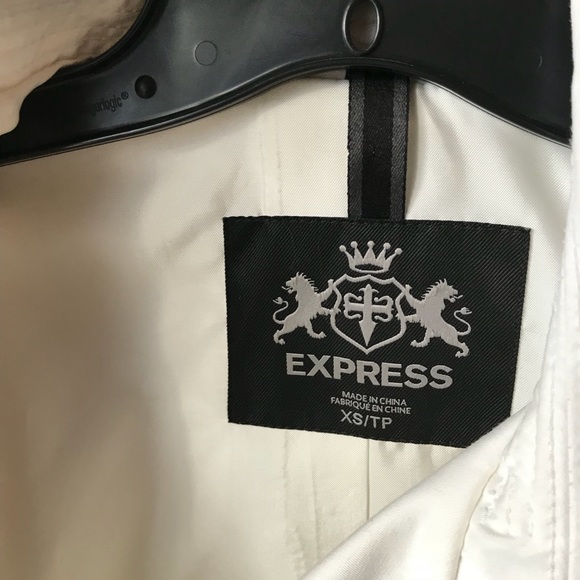 White mens trendy trench coat - Picture 6 of 8